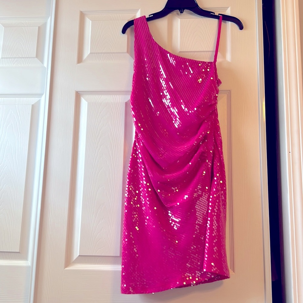 Steve Madden pink sparkle dress